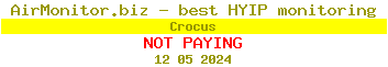 Crocus HYIP Status Button