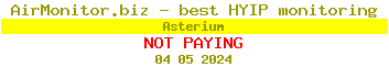 Asterium HYIP Status Button