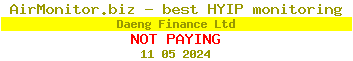 Daeng Finance Ltd HYIP Status Button